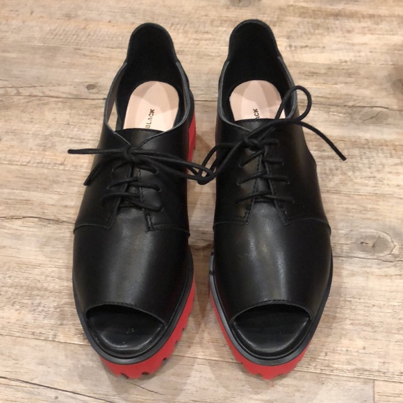 All Black Brand Lug Sole Open Toe Shoe size 41 - Picture 2 of 5